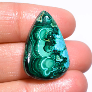 Natural Healing Cabochon Chrysocolla and <b>Malachite</b> Pocket Stone Loose Gemstones for <b>Jewellery</b> Pendant Making - Product Image 2