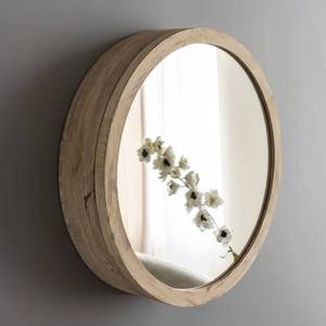 Miroir Hexa Optima avec éclairage et étagères en bois de manguier - Product Image 1