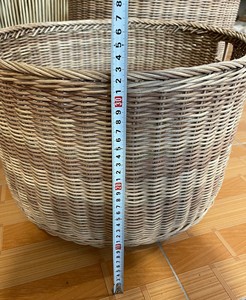 Panier à plantes tissé en rotin naturel, panier à plantes bohème, panier à plantes tissé à la main, panier à plantes d'intérieur avec roulettes - Product Image 6