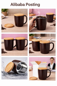 Tasse à café isotherme en acier avec poignée, mug personnalisable pour la conservation de la chaleur/du froid, idéal pour la Fête des Mères et Thanksgiving - Product Image 2
