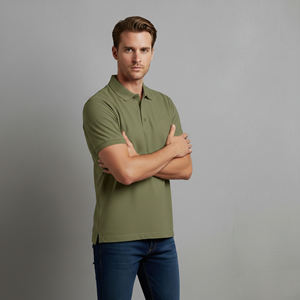 Chemises polo de rugby slim fit 100 % coton de qualité supérieure, sur mesure, manches courtes, couleur unie, classiques, pour homme - Product Image 2