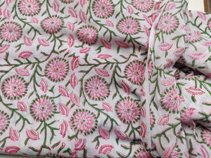 Decorative Cotton Fabric for <b>Cushion</b> <b>Covers</b> with Multicolor Indian Hand Block Prints for Sewing Home Furnishing & Craft Project - Product Image 3