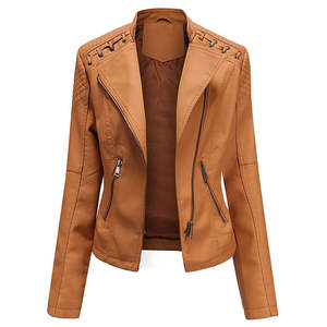 Chaqueta Elegante de Cuero Genuino para Mujer, Calidad Premium, Corte Entallado, Informal y para Fiestas, Ropa Exterior, Chaquetas para Mujer - Product Image 1