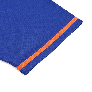 เสื้อเบสบอลสีน้ำเงินสดใส แต่งขอบสีส้ม ชุดทีมสั่งทำพิเศษ แห้งเร็ว กระชับรูปร่าง - Product Image 3