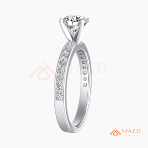 Round Cut Moissanite <b>Solitaire</b> <b>Ring</b> <b>Silver</b> Engagement <b>Ring</b> for Women Elegant Bridal Jewelry Anniversary Gift - Product Image 6