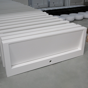 KKR-fregadero con diseño de mármol, superficie sólida acrílica, rampa de baño, pendiente blanca, lavabos - Product Image 2