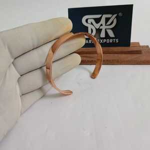 Premium Pure <b>Copper</b> Open Cuff Bangle Handmade Polished Minimalist Adjustable <b>Bracelet</b> Contemporary Fashion Jewelry Men Women - Product Image 6