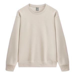 เสื้อสเวตเชิ้ตคอกลมแบบยูนิเซ็กซ์ ทรงปกติ สีพื้น ผ้าถัก สไตล์ลำลอง สีเบจ แขนยาว - Product Image 3