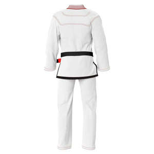 Kimono de BJJ 100% Polyester 450 GSM en tissage perlé, logo brodé personnalisé, léger, respirant, durable, tailles personnalisées A2, OEM - Product Image 2