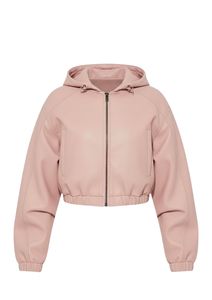 Conjunto Deportivo Premium de Mujer en Cuero Sintético PU con Capucha – Chaqueta con Cremallera Completa y Pantalones Ajustados de Cintura Alta, Conjunto de Dos Piezas de Lujo - Product Image 3