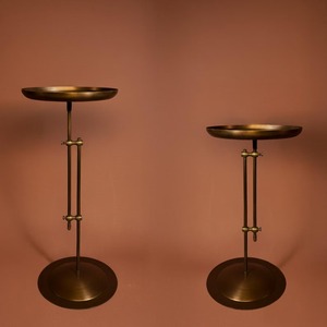 Mesa Auxiliar Moderna de Latón con Altura Ajustable, Diseño Minimalista, Muebles para Sala de Estar - Product Image 3