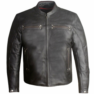 <b>Mens</b> Genuine Leather Windproof Breathable Winter Casual <b>Jacket</b> Wholesale Price - Product Image 3