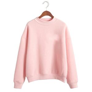 Sudadera de Cuello Alto para Mujer, 100% Algodón, Precio Económico, Logotipo Personalizado en la Parte Delantera, Servicio OEM, Ropa Casual Urbana 2026 - Product Image 1