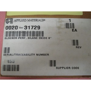 AMAT 0020-31729 Bloqueador de Perf, Óxido de Silano 8" - Equipo y Piezas de Semiconductores de Confianza de la Marca Global Legacy - Product Image 5