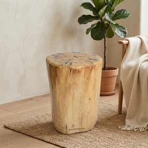 Modern Round Wooden Ottoman <b>Stool</b> Customizable Natural Wood Seat Living Room Home Hotel Bar Apartment Villa Decorative Furniture - Product Image 5