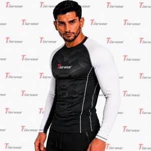 T-shirt de compression à manches longues MMA Premium 230 GSM en polyester et élasthanne, respirant, anti-transpiration, coupe athlétique, pour entraînement et protection cutanée - Product Image 2