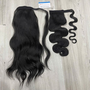 Producto en Oferta, Cabello Humano Vietnamita 100% Natural, Cola de Caballo, Mejor Calidad, Color Personalizable, Precio al por Mayor - Product Image 5