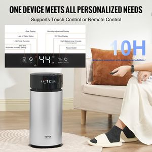 Umidificatore Intelligente con Purificatore d'Aria, 3 Velocità, 10L, 2.64G, Grande Capacità, Umidificatore Evaporativo per Tutta la Casa fino a 270 Piedi Quadrati - Product Image 4