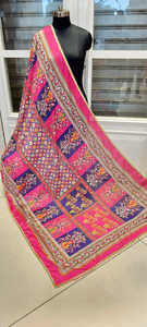 Nuevo elegante bordado hecho a mano espejo trabajo paquistaní seda Dupattas bohemio bordado a mano colorido Dupattas para ropa de mujer - Product Image 2