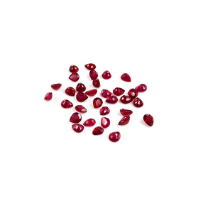 Rubis naturels de Bangkok, formes poire calibrées 4x5mm, pierres précieuses de rubis naturelles facettées en vrac pour la fabrication de bijoux, prêtes à l'emploi - Product Image 4