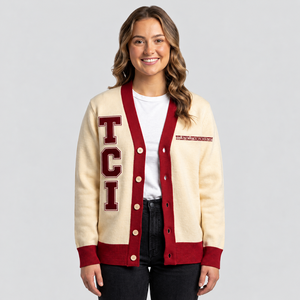 Pulls à col en V de haute qualité Delta Greek pour les logos de sororités/fraternités/écoles/collèges/universités, cardigans tricotés - Product Image 2