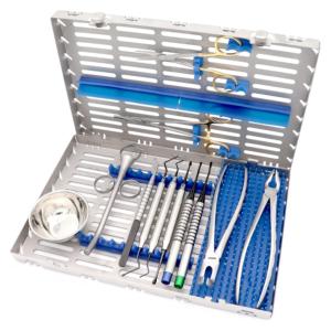 Instruments dentaires manuels ergonomiques, set chirurgical en acier inoxydable, 12 pièces, forceps et ciseaux d'extraction dentaire - Product Image 1