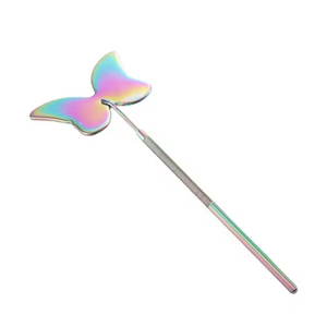 Portable Long-Handle Steel & Stainless Steel Eyelash Extension Inspection Eye Lash <b>Mirror</b> Heart-Shaped <b>Makeup</b> Tool - Product Image 6