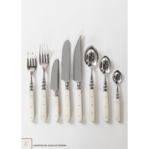 Ensemble de couverts élégants en métal avec manches en bois, finition miroir, couverts durables pour les mariages, la restauration et la table - Product Image 3