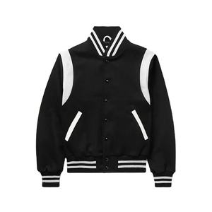 Chaqueta de Béisbol Varsity de Cuero Genuino para Hombre, Personalizada al por Mayor, de Invierno, de Secado Rápido, Transpirable, con Bordado - Product Image 1