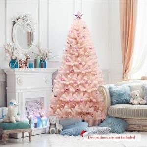 Árbol de Navidad Artificial Preiluminado de 300 cm (6 pies), Color Rosa, con Bisagras, Base de Metal, Aspecto Realista, Papel PET, Personalizado para Uso en Exteriores - Product Image 3