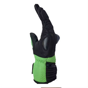 Gants de moto pour homme en cuir véritable et microfibre, compatibles écran tactile, pour la conduite et le cyclisme - Product Image 4