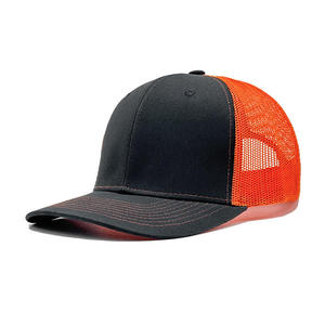Black And White Mesh Trucker <b>Hat</b> 6-Panel Adjustable Unisex Casual Cap Spring <b>Summer</b> Style - Product Image 1