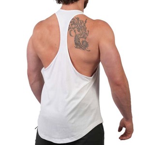 Débardeur Homme Blanc Respirant en Coton et Spandex Tricoté pour Sport, Loisirs, Randonnée, Basketball, Tennis, Football, Gym – Sans Manches - Product Image 5