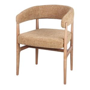 Silla de Comedor Minimalista de Madera de Teca Sólida con Asiento Tapizado para Restaurante, Cafetería y Comedor - Product Image 3