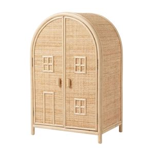 Factory Price <b>Mini</b> Rattan Doll Cabinet Wholesale Handmade Miniature <b>Storage</b> Furniture Kids Room Toy <b>Box</b> Sustainable Decor - Product Image 1