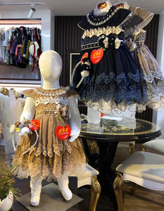 Vestidos de encaje con borde de pollo para niña, vestidos de encaje de flores de princesa para niña, vestidos de fiesta con tres tamaños diferentes - Product Image 2