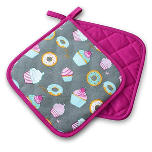 100% Cotton Linen Heat Resistant Oven Mitt & <b>Pot</b> <b>Holder</b> Custom Logo OEM Wholesale - Product Image 6