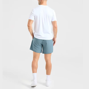 Shorts de sport personnalisés en gros, entrejambe 7 pouces, 100 % polyester, légers, pour l'entraînement et la gym, pour hommes - Product Image 5