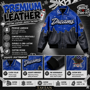 Blouson universitaire en cuir de luxe personnalisé OEM pour homme, broderie chenille, personnalisable sur le devant, imperméable, coupe-vent, écologique, hiver - Product Image 6