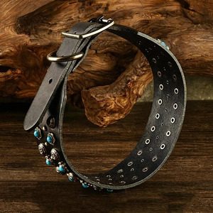 Comfortable Wholesale braided leather pet <b>collar</b> with durable construction for <b>small</b> and large <b>dogs</b> in reasonable price - Product Image 3