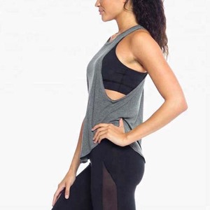 Wholesale Quick Dry Anti-shrink Custom Gym Workout Women's Breathable Sports Yoga Fitness Tank <b>Tops</b> For Women - Product Image 4