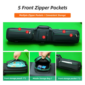 Sac de snooker brodé sur mesure pour joueurs, étui à queue élégant et imperméable, sac de snooker en gros, sac rigide, sac de billard - Product Image 4