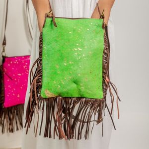 Bolsos Bandolera de Cuero Genuino 100% con Flecos, Estilo Bohemio, Diseño Moderno, Multiusos, para Mujer, Alta Calidad, Gran Venta - Product Image 2