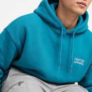 <b>Men's</b> <b>Burgundy</b> Pullover <b>Hoodie</b> Embroidered Logo Solid Color Hooded Sweatshirt with Front Pocket Casual Fit - Product Image 6