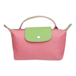 <b>Pink</b> Nylon Mini Pouch Handle Strap Women Fashion Bag Crossbody <b>Purse</b> Adjustable Strap Small Shoulder Bag Travel Accessory Gift - Product Image 3