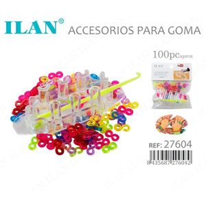 Kit d'accessoires en élastiques Ilan, environ 100 pièces, pour la création artisanale et la fabrication de bijoux - Product Image 3