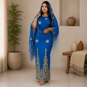 Toub soudanais 100% coton voile, tissu à broderie fine |   Tissu traditionnel Toub pour femmes, pour les événements festifs et les occasions spéciales - Product Image 2