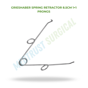 Retractor Quirúrgico de Resorte Grieshaber, Instrumento de Microcirugía de Acero Inoxidable - Product Image 2