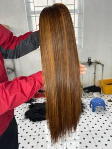 CdyHairVN Promotion Halloween Vente en Gros Perruques Vietnamiennes Vierges de Haute Qualité Couleur 613 Super Double Drawn avec Closure et Dentelle Transparente - Product Image 3