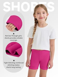 Shorts en tricot pour femmes, couleur unie, taille élastique, décontractés, respirants, taille mi-haute, coupe régulière, 100% polyester - Product Image 5